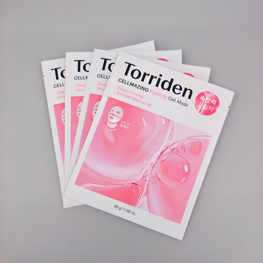 Torriden Cellmazing Firming Gel Mask 4 Pack 5D Collagen Wrinkle Care  NEW